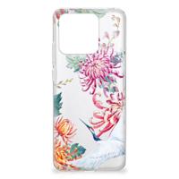 Xiaomi Redmi 10C | TPU Hoesje | Bird Flowers - thumbnail