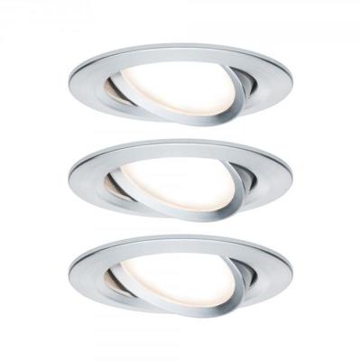 Paulmann 93487 Nova Inbouwlamp Set van 3 stuks LED LED 18 W Aluminium (gedraaid)