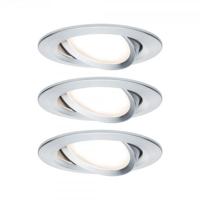 Paulmann 93487 Nova Inbouwlamp Set van 3 stuks LED LED 18 W Aluminium (gedraaid) - thumbnail