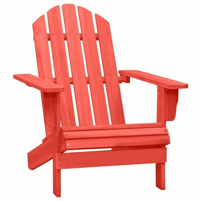 VidaXL Tuinstoel adirondack massief vurenhout rood