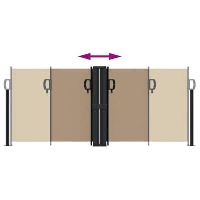 VidaXL Windscherm uittrekbaar 100x1000 cm taupe