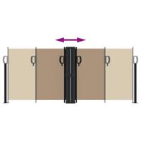 VidaXL Windscherm uittrekbaar 100x1000 cm taupe - thumbnail