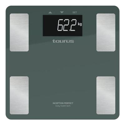 Digitale Personenweegschaal Taurus INCEPTION PERFE Blauw Groen Gehard glas 180 kg