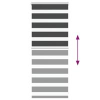 Zebra rolgordijn 60x100 cm stofbreedte zwart 55,9 cm - thumbnail