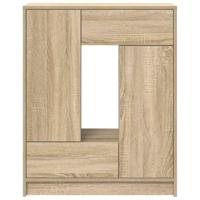 Dressoir met lades en deuren 73x31x90 cm sonoma eikenkleurig - thumbnail