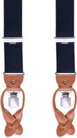 Profuomo Bretels Effen Navy Bruin - thumbnail