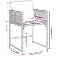 9-delige Tuinset poly rattan zwart - thumbnail