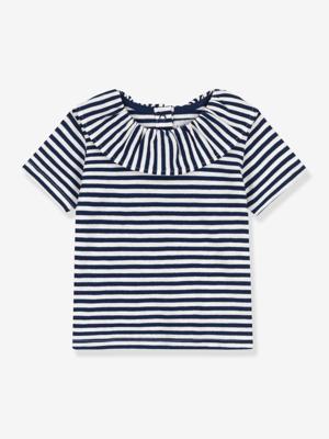 Bloesje met korte mouwen PETIT BATEAU blauw