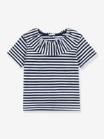 Bloesje met korte mouwen PETIT BATEAU blauw - thumbnail