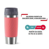 Tefal Travel Mug Easytwist Isoleerbeker 0.36L Koraalrood - thumbnail