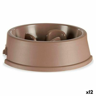 Anti-schrok voerbak Beige Plastic (27 x 7,5 x 27 cm) (12 Stuks)
