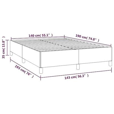 Bedframe kunstleer grijs 140x190 cm