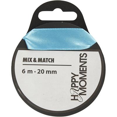 Creativ Company Satijnlint, b: 20 mm, lichtblauw, 6 m/ 1 rol
