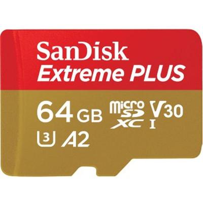 SanDisk Extreme Plus MicroSDXC 64GB+SD Adapter A