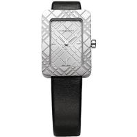 Horlogeband Burberry BU1150 Leder Zwart - thumbnail