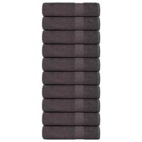 VidaXL Handdoeken frogn 10 st 50x100 cm 360 g/m² antraciet - thumbnail