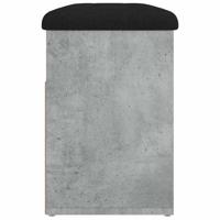 Schoenenbank 82x32x45,5 cm bewerkt hout betongrijs - thumbnail