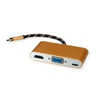ROLINE GOLD Display Adapter USB type C - VGA / HDMI / C (PD) - thumbnail