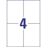 Avery-Zweckform L4719-20 Folie-etiketten 105 x 148 mm Polyester folie Wit 80 stuk(s) Permanent hechtend Laser (kleur), Laser (zwart/wit), Kopiëren (kleur), - thumbnail