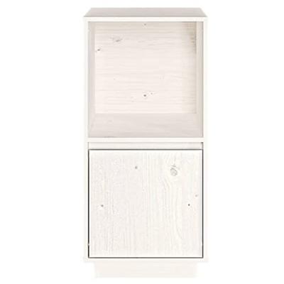 Dressoir 38x35x80 cm massief grenenhout wit