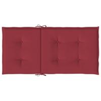 Tuinstoelkussens 6 st 100x50x3 cm oxford stof wijnrood - thumbnail
