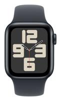 Apple Watch SE (2e gen.) GPS 40 mm Smartwatch - Kast van middernacht aluminium - Middernacht sportbandje (S/M). Conditie en slaap bijhouden, ongelukdetectie, hartritme monitoren, Retina-display - thumbnail