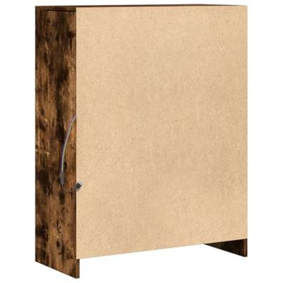 Dressoir met LED 77x34x100 cm bewerkt hout gerookt eikenkleurig Dressoir met LED 77x34x100 cm bewerkt hout gerookt eikenkleurig