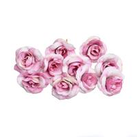 10 sets 4cm kunstmatige bloem Silk Rose Flower hoofd voor bruiloft partij Home Decoratie (roze) - thumbnail