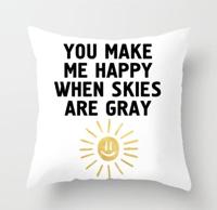 2 stuks 45x45cm geel gestreepte kussensloop geometrische gooien kussen kussensloop afdrukken Cushion kussen zaak slaapkamer Office grootte: 450 * 450 - thumbnail