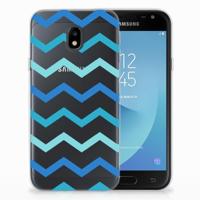 Samsung Galaxy J3 2017 | TPU bumper | Zigzag Blauw - thumbnail