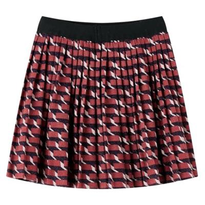 Kinderrokje geplooid met glitters 140 marineblauw