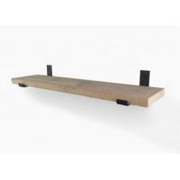 Steigerhout wandplank gebruikt 75 x 20 cm met industriele plankdragers - thumbnail