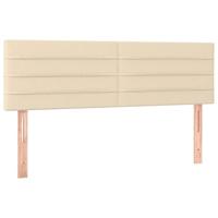 Boxspring met matras stof crèmekleurig 140x200 cm - thumbnail