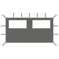 Prieelzijwand met ramen 4x2 m antracietkleurig - thumbnail