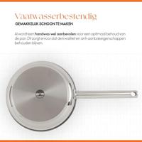 ELLE Gourmet Moderne Koekenpan - Ø 24 cm - Zonder anti-aanbaklaag - RVS - thumbnail