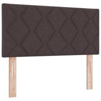 Boxspring bed met matras Donkerbruin en Wit 100 x 200 cm Stof - thumbnail
