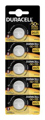 Duracell Knoopcel CR2025 3 V 5 stuk(s) 165 mAh Lithium Elektro 2025