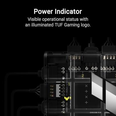 Asus 90DA00C0-B09000 PC-ventilatorcontroller Zwart (b x h x d) 115 x 17.7 x 69 mm