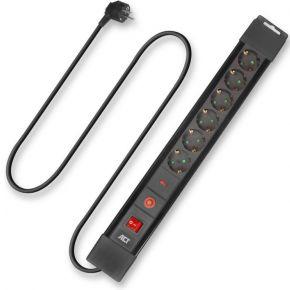 ACT AC2450 Stekkerdoos - 6 Sockets - Aan/Uit - Overspanningsbeveiliging