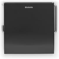 Brabantia toiletrolhouder m/klep zwart - thumbnail