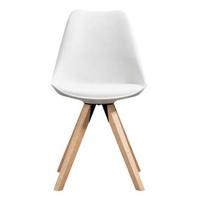 Eetkamerstoel Senja - wit - hout - Leen Bakker - thumbnail