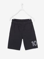 Jongenssportshort nummer 10 van technisch materiaal zwart - thumbnail