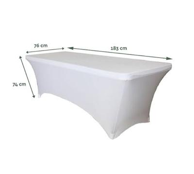 Tafelrok brasq 183x76x74cm wit