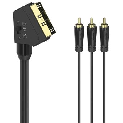 Hama Videokabel Scart-stekker 3 cinch-stekkers 1,5m Hama Videokabel Scart-stekker 3 cinch-stekkers 1,5m