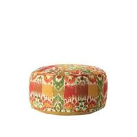 Sissy-Boy Multicolour jacquard poef met ikat dessin - thumbnail