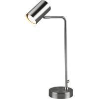 LED Bureaulamp - Tafelverlichting - Trion Milona - GU10 Fitting - Rond - Mat Nikkel - Aluminium - thumbnail