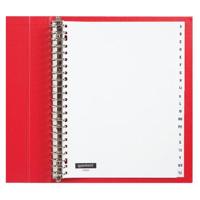 Tabbladen Quantore 23-gaats 20-delig met alfabet wit PP | 10 stuks - thumbnail