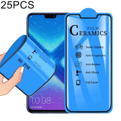 25 stuks 2.5 D volledige lijm volledige cover keramiek film voor Huawei Y9 (2019)/Honor 8X