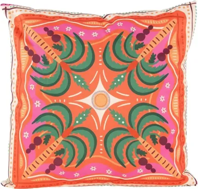 Anna's Collection buitenkussen palmboom 0x0cm multi