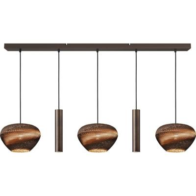 Masterlight 5-lichts hanglampCartone met Think Paper kap - 2511-15-130-5-RC2-29